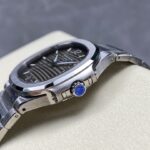 Super Clone Patek Philippe Nautilus 7118/1A-011 35.2mm Gray Dial Steel — case and bezel