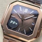 Super Clone Patek Philippe Cubitus 5821/1AR-001 45mm Chocolate Dial Rose Gold — movement / caseback view