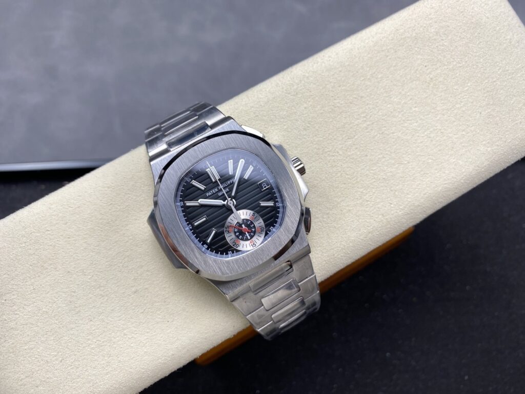 Super Clone Patek Philippe Nautilus Chronograph 5980/1A-014 40.5mm Black-Blue Dial — view 9