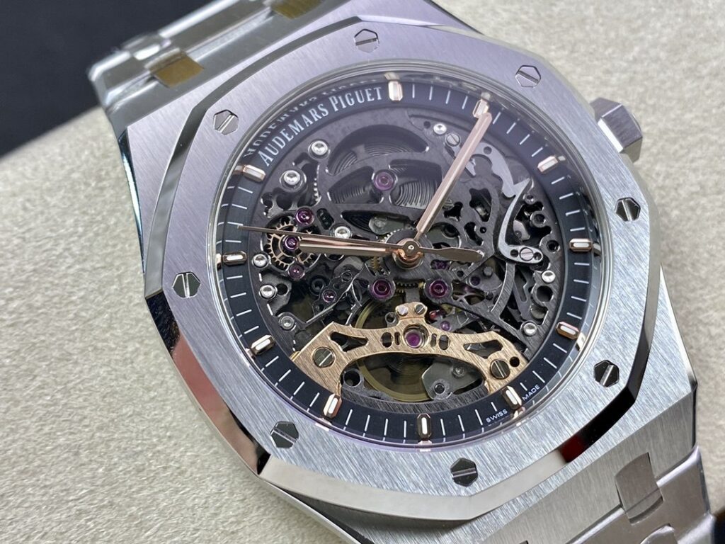 Super Clone Audemars Piguet Royal Oak 15407ST.OO 41mm Skeleton Dial Steel V3 Base — view 10