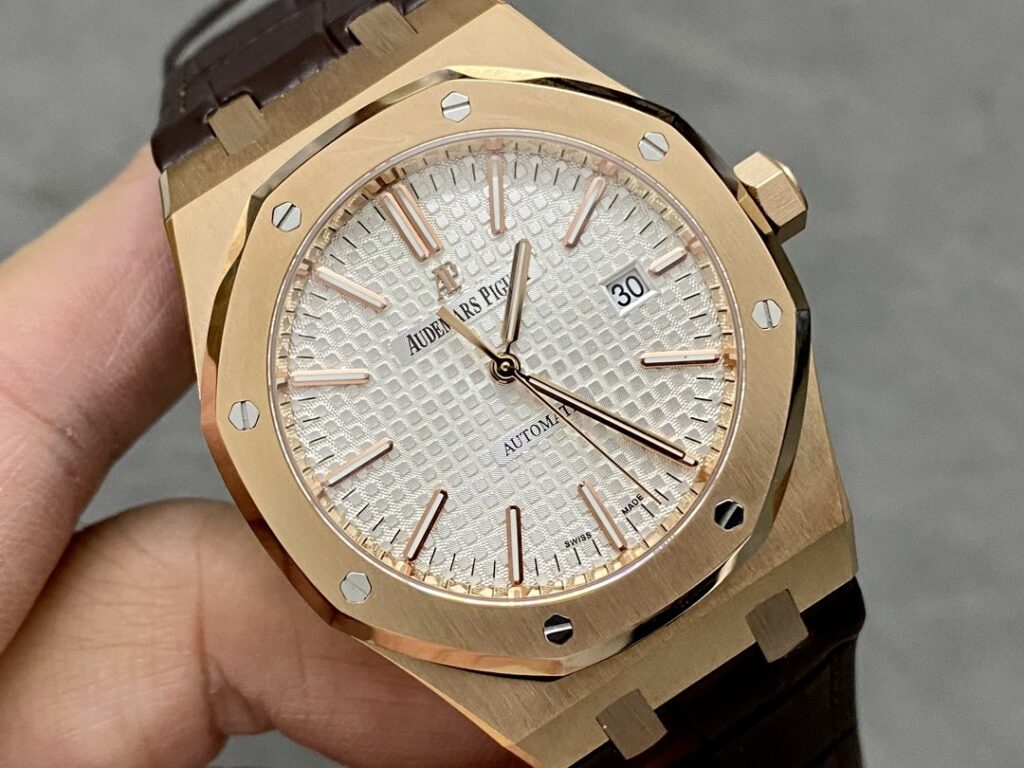 Super Clone Audemars Piguet Royal Oak 15450OR 37mm White Dial Rose Gold — view 9