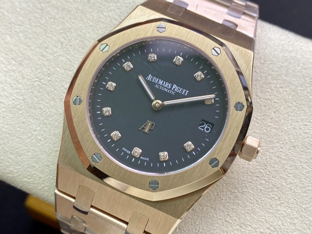 Super Clone Audemars Piguet Royal Oak “Jumbo” Extra-Thin 15207OR.OO.1240OR.01 39mm Black Dial Rose Gold – — view 9