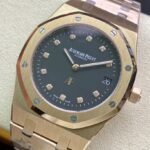 Super Clone Audemars Piguet Royal Oak “Jumbo” Extra-Thin 15207OR.OO.1240OR.01 39mm Black Dial Rose Gold – — view 9