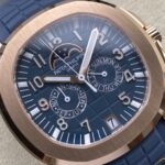 Super Clone Patek Philippe Aquanaut 5261R Moonphase Blue Rose 40mm — view 13