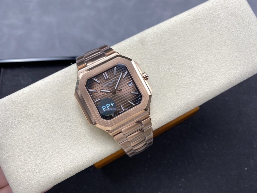 Super Clone Patek Philippe Cubitus 5821/1AR-001 45mm Chocolate Dial Rose Gold — view 9