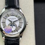 Super Clone Patek Philippe Complications 5205G-001 40mm White Dial Steel — dial close-up