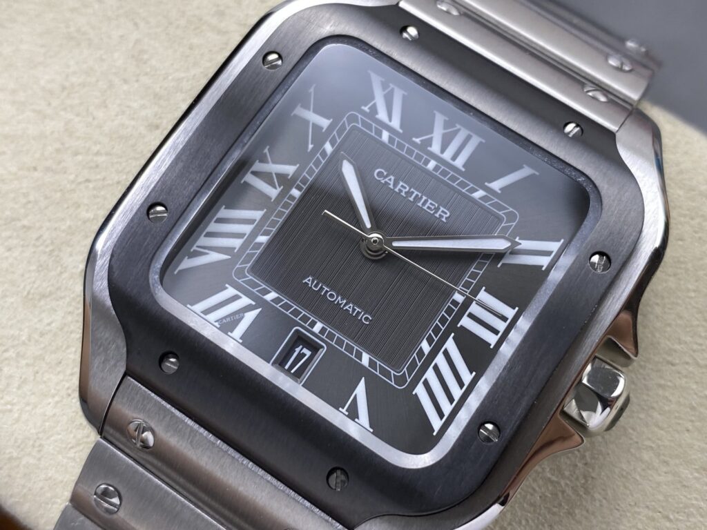 Super Clone Cartier Santos De Cartier Ceramic CRWSSA0037 39.8mm Miyota.9015 — view 9