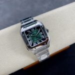 Super Clone Cartier Santos De Cartier Medium Green WSSA0061 35.5mm — view 9