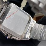 Super Clone Cartier Santos De Cartier W2SA0006 39.8mm — on leather display