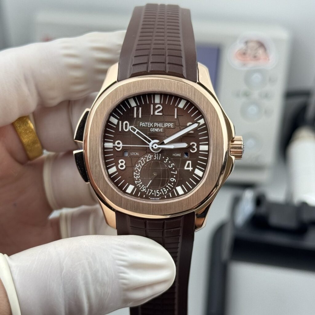 Super Clone Patek Philippe Aquanaut 5164R-001 Chocolate Embossed Arabic Aquanaut 40.8mm – — dial close-up