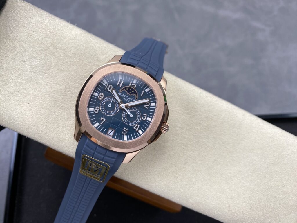 Super Clone Patek Philippe Aquanaut 5261R Moonphase Blue Rose 40mm — view 14