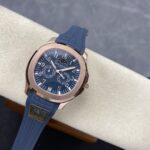 Super Clone Patek Philippe Aquanaut 5261R Moonphase Blue Rose 40mm — view 14