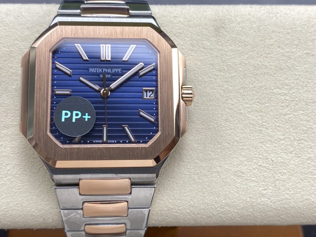 Super Clone Patek Philippe Cubitus 5821/1AR-001 45mm Blue Dial – — dial close-up