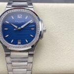Super Clone Patek Philippe Nautilus 7118/1200A-001 35.2mm Blue Dial Steel — dial close-up