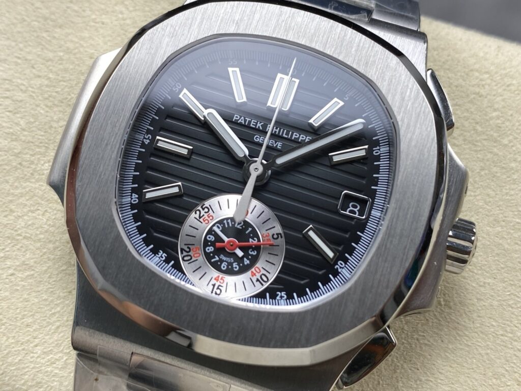 Super Clone Patek Philippe Nautilus Chronograph 5980/1A-014 40.5mm Black-Blue Dial — view 10