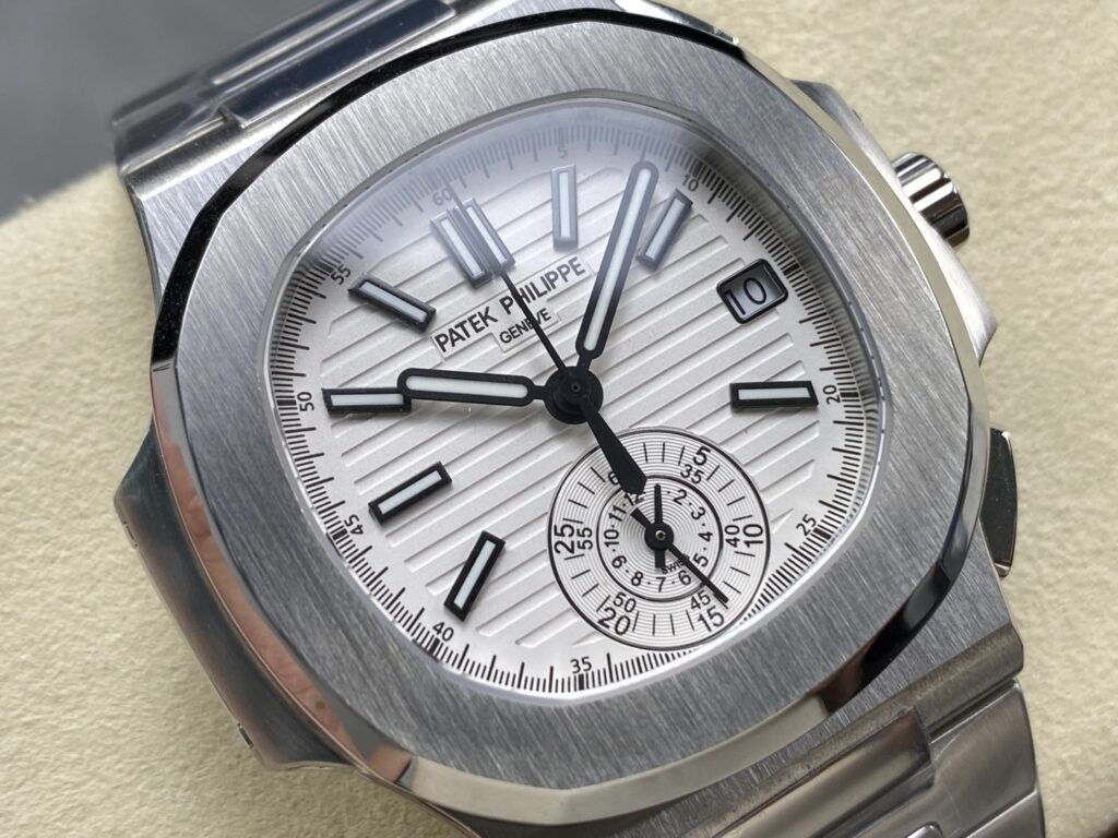 Super Clone Patek Philippe Nautilus Chronograph 5980/1A-019 40.5mm White Dial — view 9