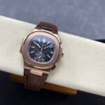 Super Clone Patek Philippe Nautilus Chronograph 5980/1AR-001 40.5mm Black Dial — movement / caseback view