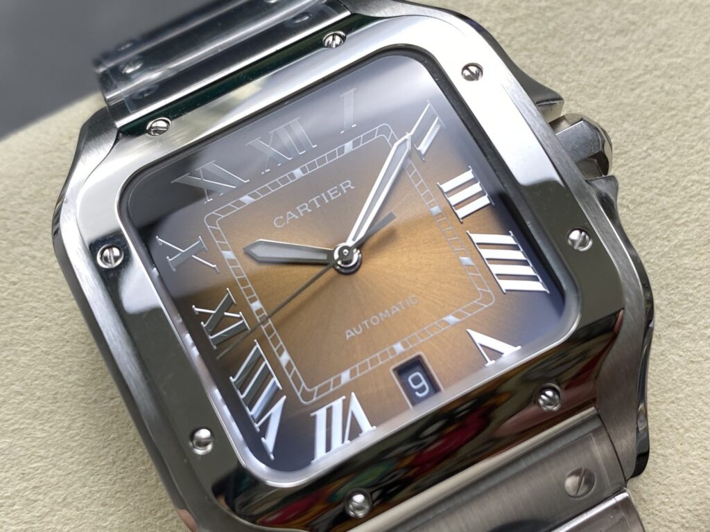 Super Clone Cartier Santos De Cartier Chocolate Dial WSSA0065 35.5mm — view 11