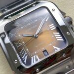 Super Clone Cartier Santos De Cartier Chocolate Dial WSSA0065 35.5mm — view 11