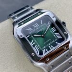 Super Clone Cartier Santos De Cartier Medium Green WSSA0061 35.5mm — view 10