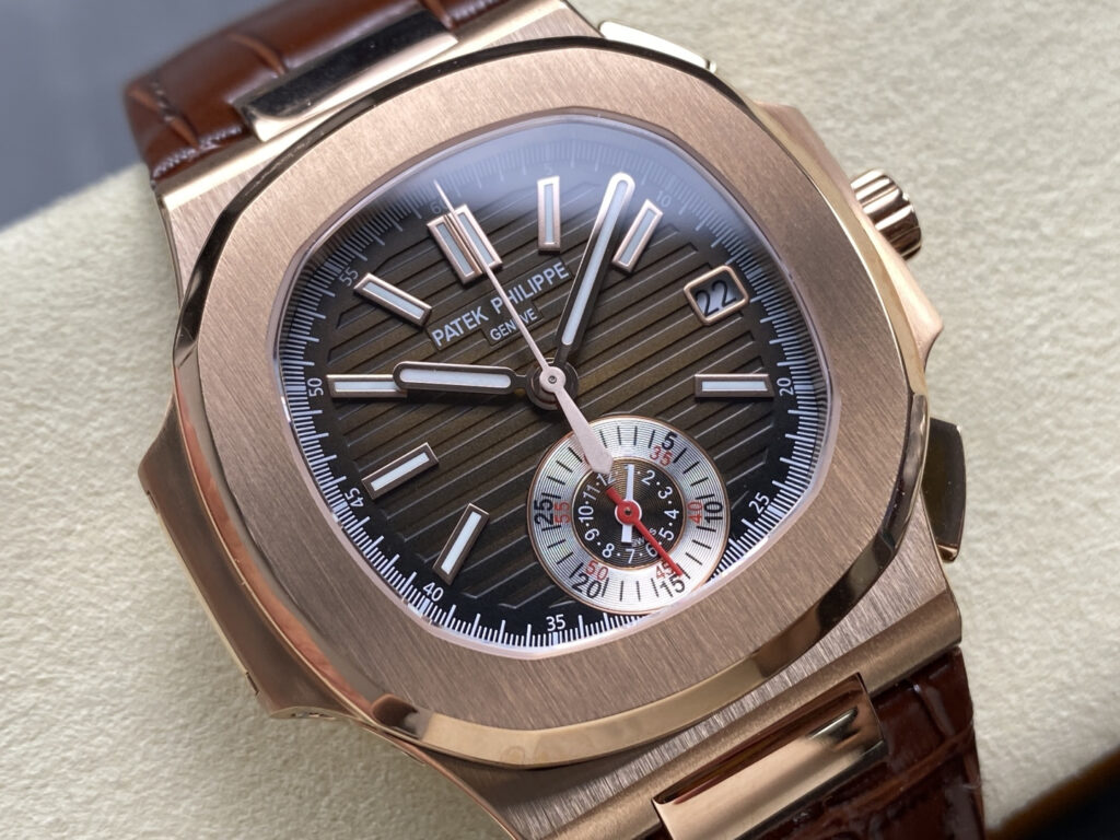 Super Clone Patek Philippe Nautilus 5980R-001 40.5mm Chronograph Rose Gold — bracelet detail