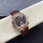 Super Clone Patek Philippe Nautilus 5980R-001 40.5mm Chronograph Rose Gold — movement / caseback view