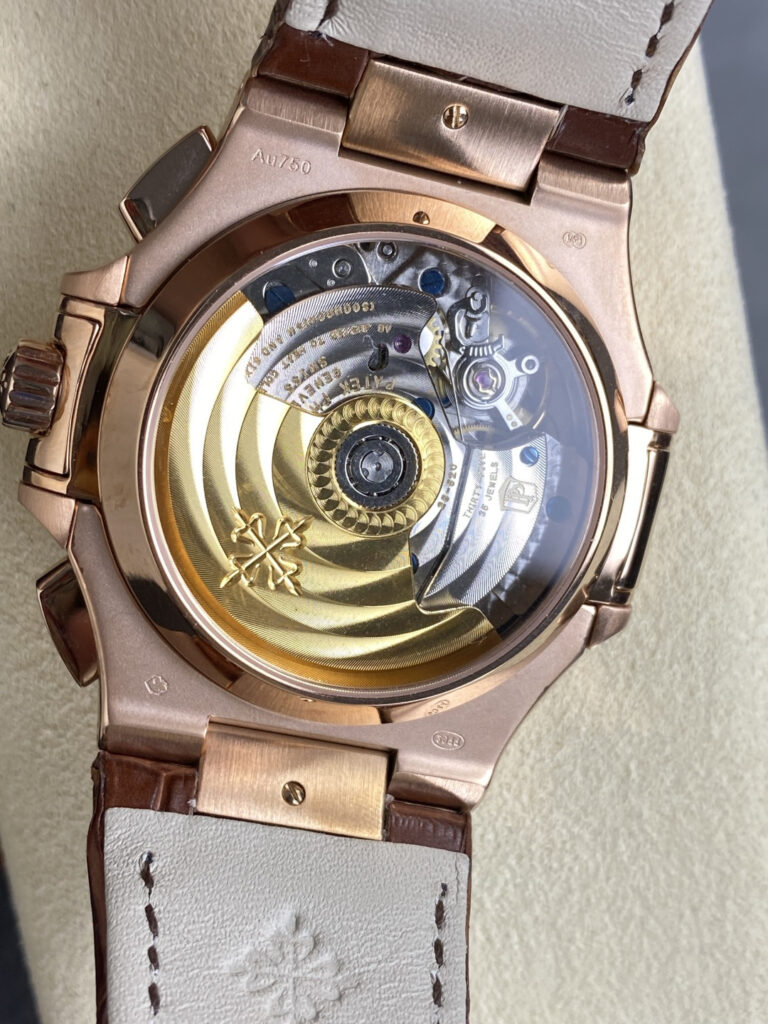 Super Clone Patek Philippe Nautilus 5980R-001 40.5mm Chronograph Rose Gold — view 11