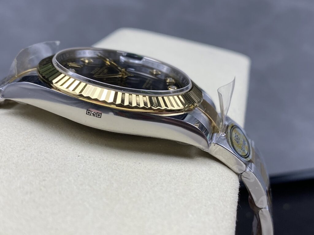 Super Clone Rolex Datejust Black Diamond Dial 126333-0005 41 mm — case and bezel
