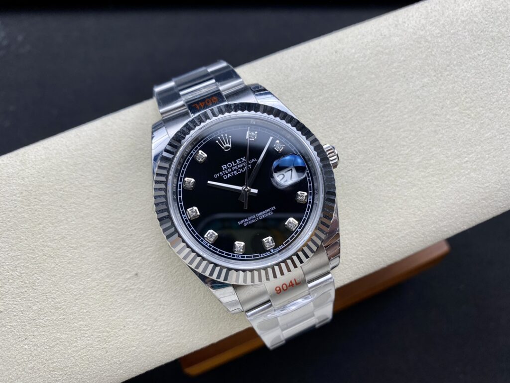 Super Clone Rolex Datejust Black Diamond Dial 126334-0011 41 mm — movement / caseback view