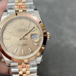 Super Clone Rolex Datejust Champagne Dial 126303-0010 41 mm — dial close-up