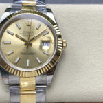 Super Clone Rolex Datejust Champagne Dial 126333-0009 41 mm — dial close-up