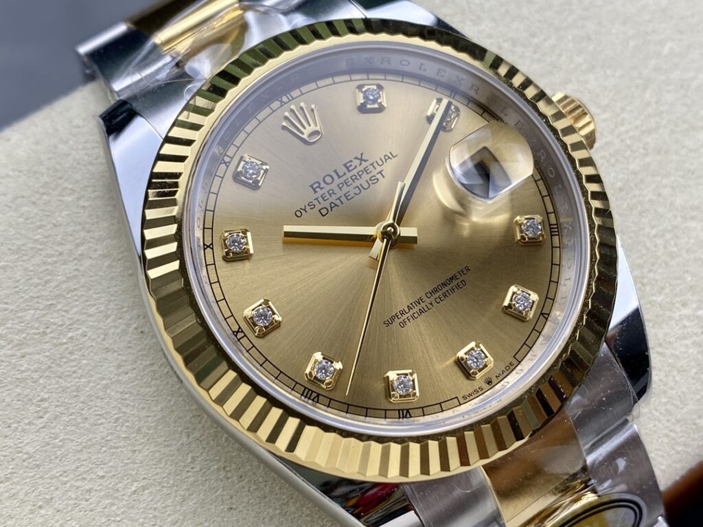Super Clone Rolex Datejust Champagne Diamond Dial 126333-0011 41 mm — view 10