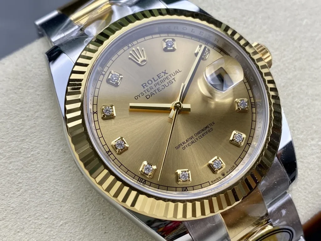 Super Clone Rolex Datejust Champagne Diamond Dial 126333-0011 41 mm – Swiss SuperClone