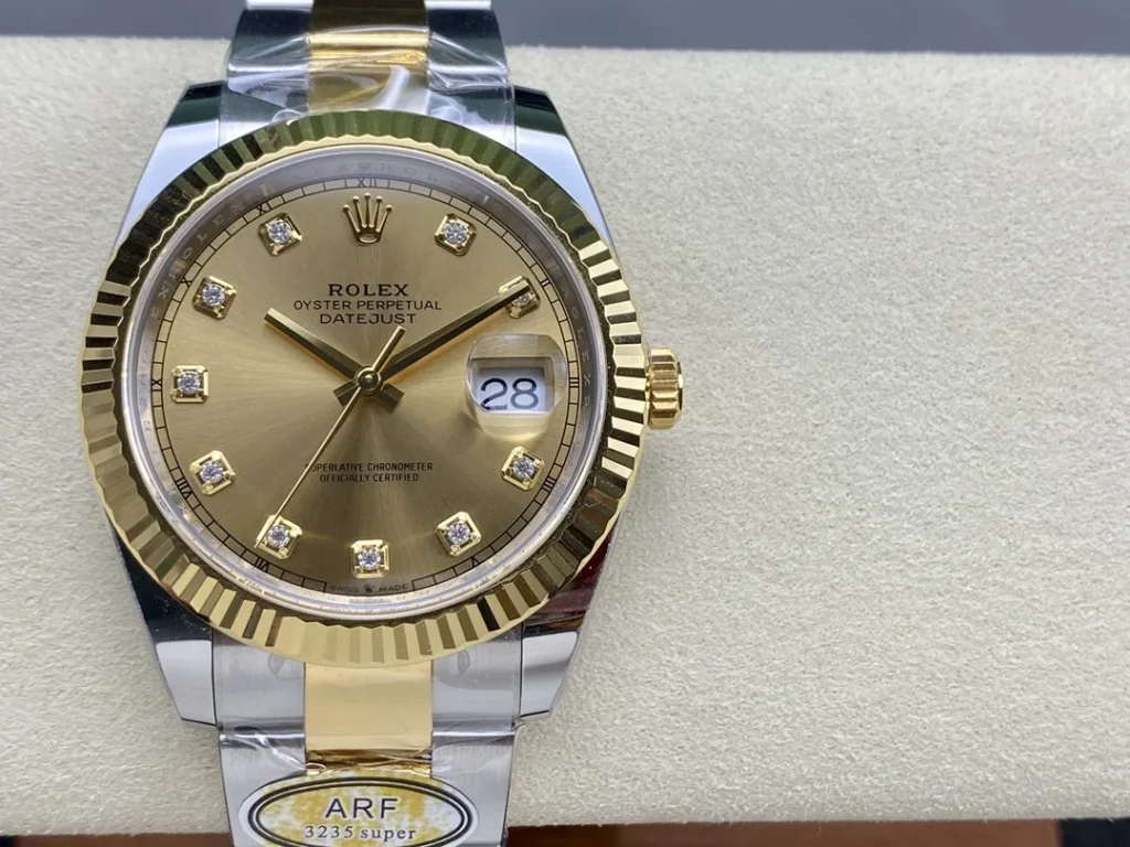 Super Clone Rolex Datejust Champagne Diamond Dial 126333-0011 41 mm – Swiss SuperClone