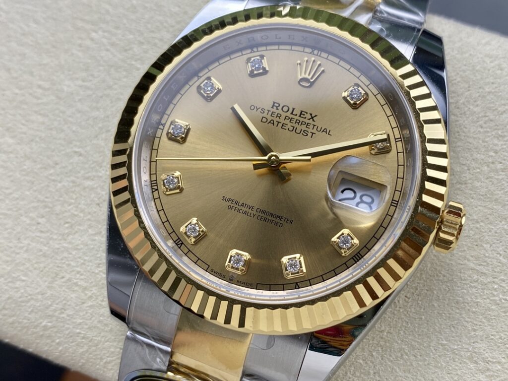 Super Clone Rolex Datejust Champagne Diamond Dial 126333-0011 41 mm — view 9