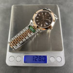 Super Clone Rolex Datejust Chocolate Dial 126201 Jubilee 36 mm — on leather display