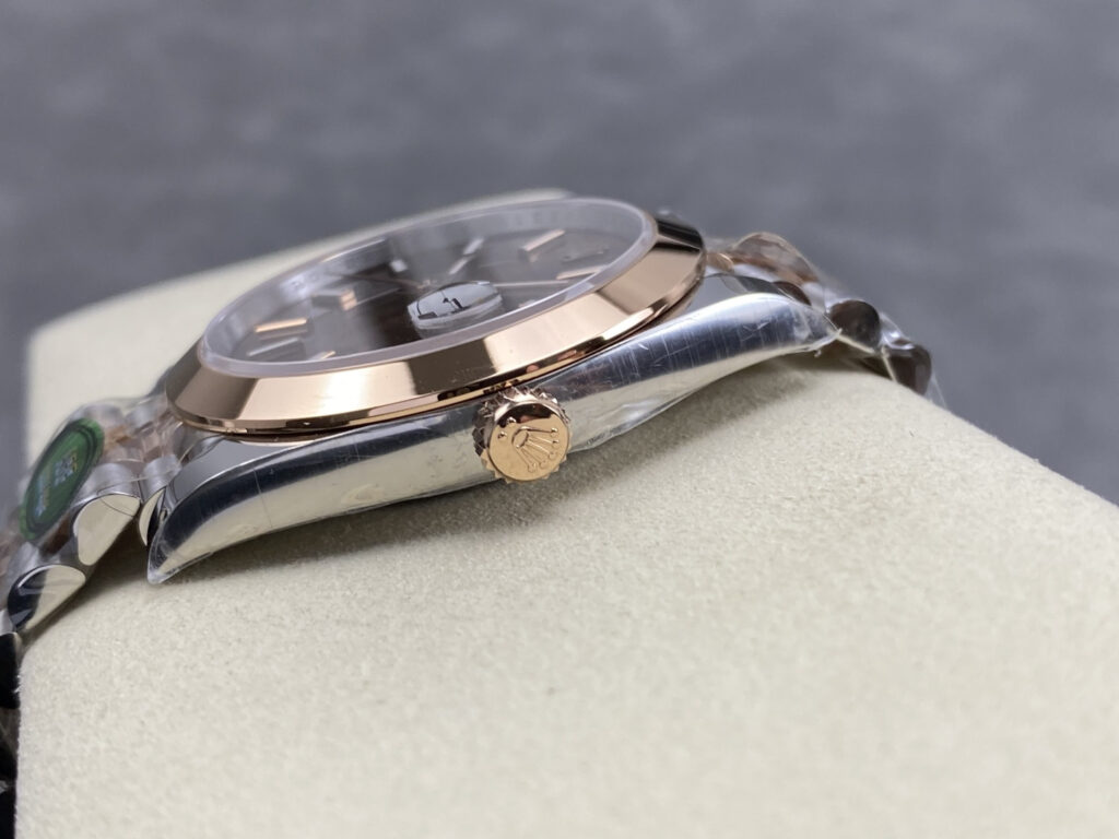 Super Clone Rolex Datejust Chocolate Dial 126201 Jubilee 36 mm — case and bezel