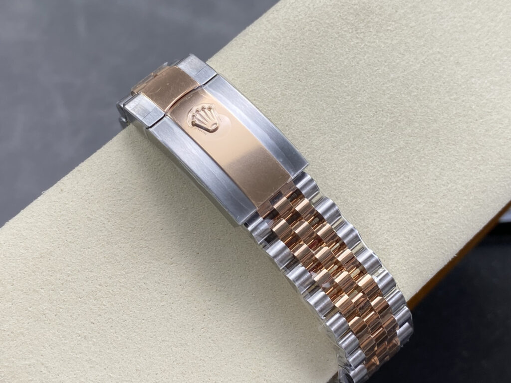 Super Clone Rolex Datejust Chocolate Dial 126201 Jubilee 36 mm — clasp and links