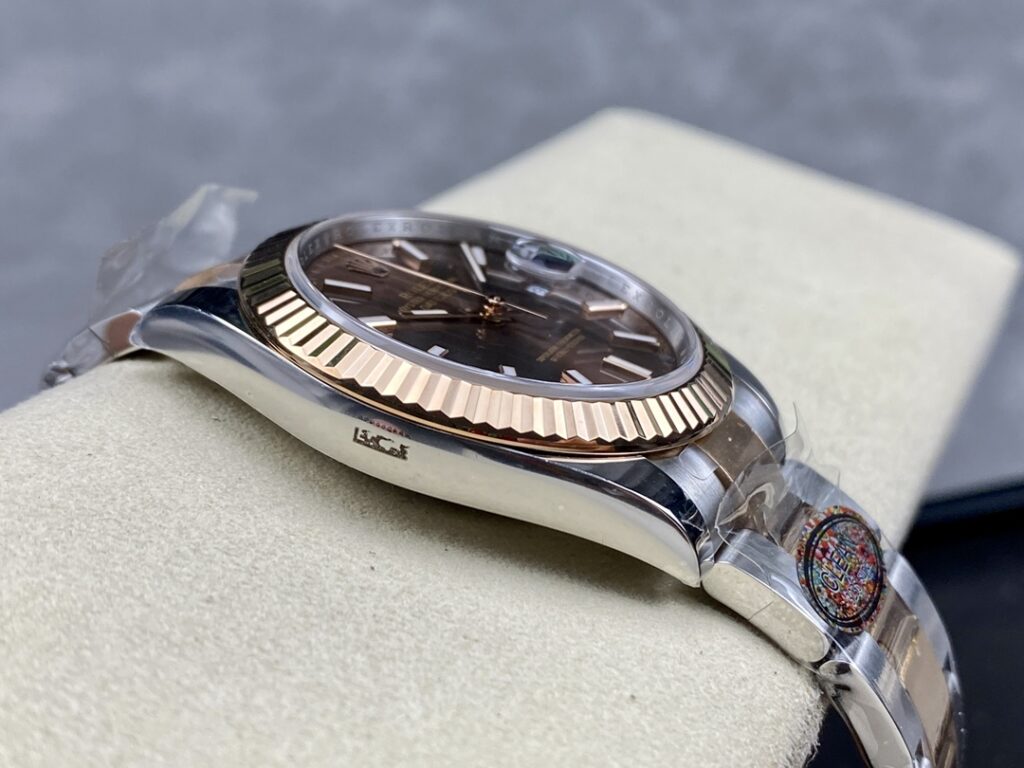 Super Clone Rolex Datejust Chocolate Dial 126231 Oyster 36 mm — side profile