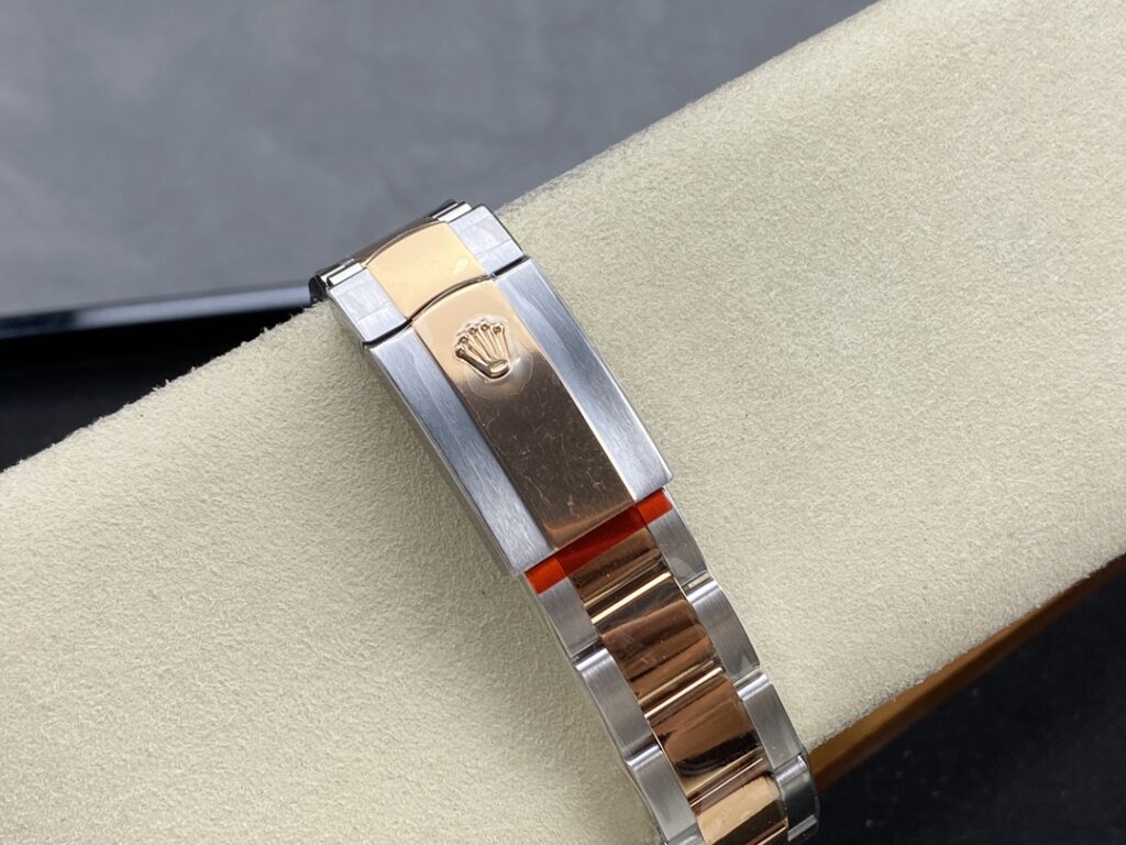 Super Clone Rolex Datejust Chocolate Dial 126231 Oyster 36 mm — on leather display