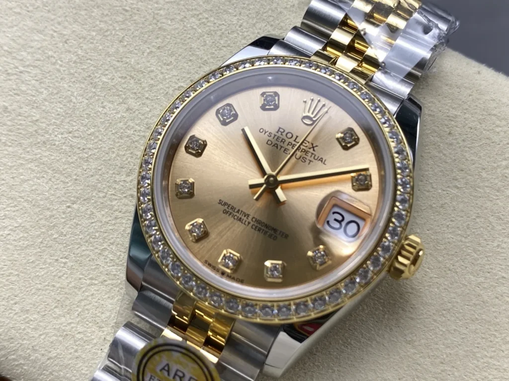 Super Clone Rolex Datejust Gold Dial SRL40 36 mm – Swiss SuperClone