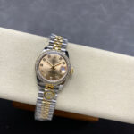 Super Clone Rolex Datejust Gold Dial SRL40 36 mm — on leather display