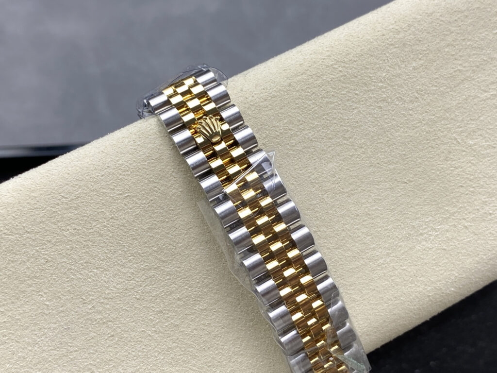 Super Clone Rolex Datejust Gold Dial SRL40 36 mm — clasp and links