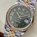 Super Clone Rolex Datejust Olive Green Roman Diamond Dial 126233-0026 36 mm — view 10
