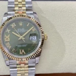 Super Clone Rolex Datejust Olive Green Roman Diamond Dial 126233-0026 36 mm – Swiss SuperClone