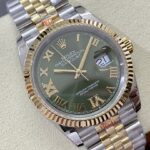 Super Clone Rolex Datejust Olive Green Roman Diamond Dial 126233-0026 36 mm — view 9