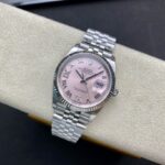 Super Clone Rolex Datejust Pink Roman Dial 126234-0031 36 mm — case and bezel