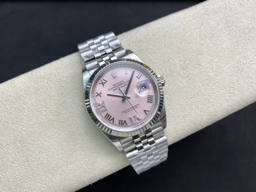 Super Clone Rolex Datejust Pink Roman Dial 126234-0031 36 mm – Swiss SuperClone