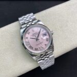 Super Clone Rolex Datejust Pink Roman Dial 126234-0031 36 mm — movement / caseback view