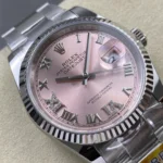 Super Clone Rolex Datejust Pink Roman Dial 126234-0032 36 mm – Swiss SuperClone